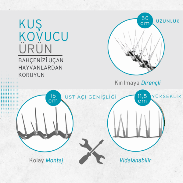 Polikarbon Kuş kondurmaz tel 4 metre